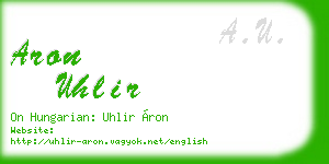 aron uhlir business card
